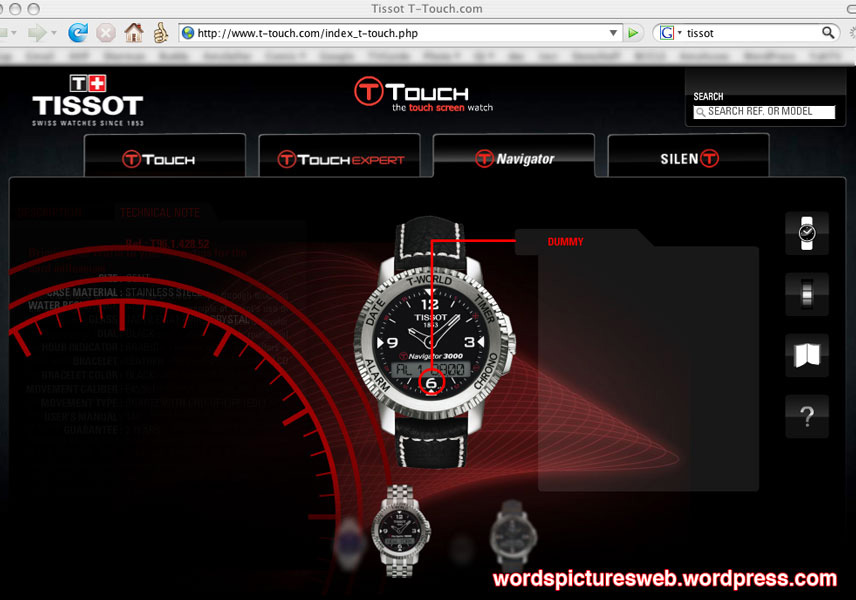 Tissot T-Touch website.